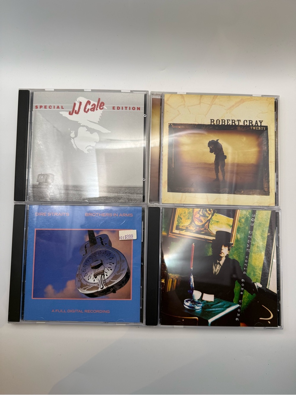Classic Rock & Blues 4 CD Lot- Bob Dylan Dire Straits J. J. Cale Robert Cray